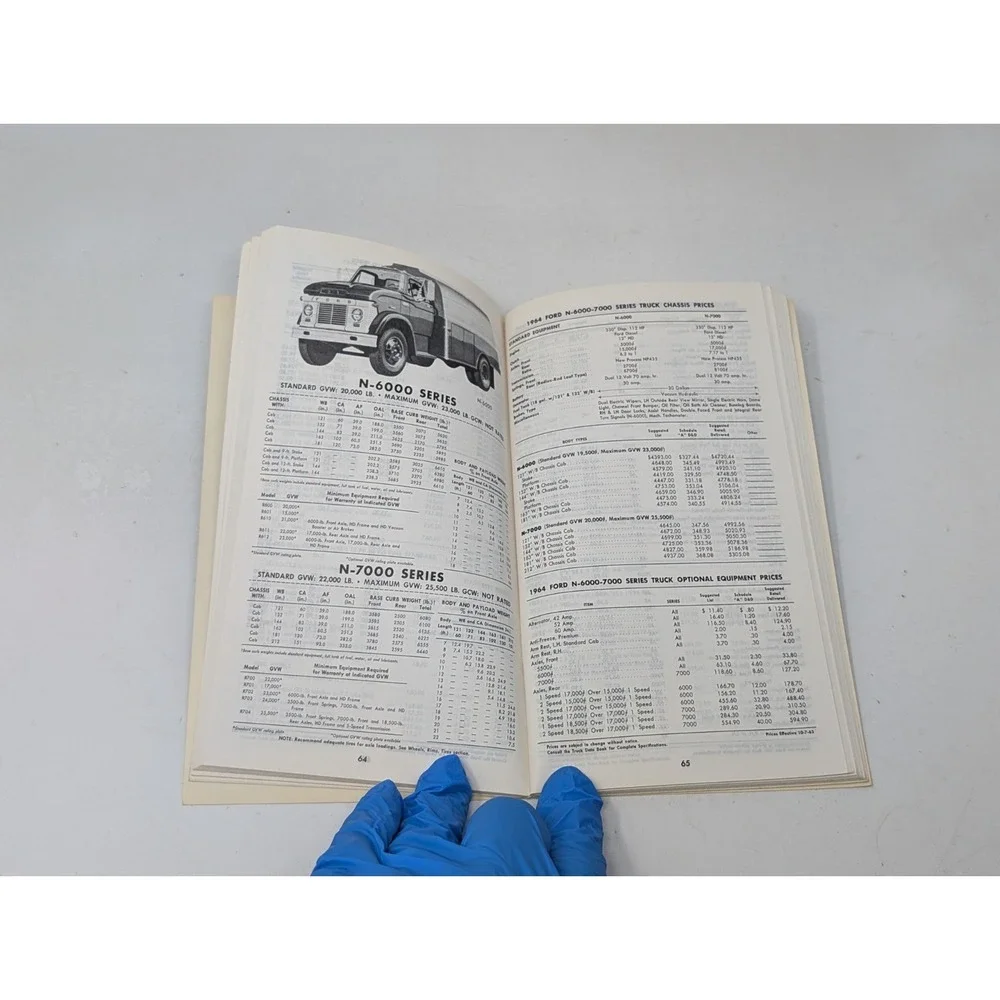 1964 Ford Car & Truck Price &‎ Specifications Sales Brochure Booklet Catalog VTG